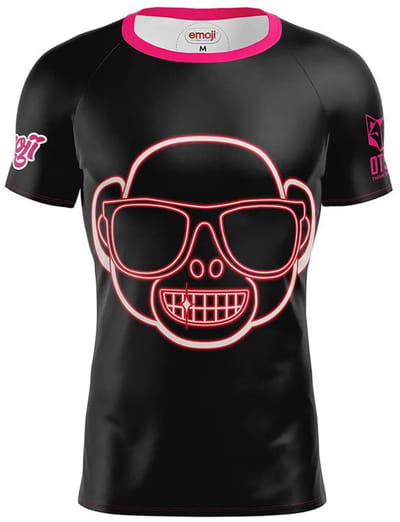 Otso Emoji Monkey Neon T-shirt Met Korte Mouwen Zwart L Man