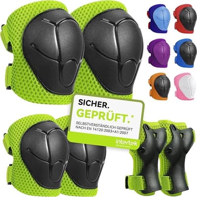 Complete beschermingsset voor rolschaatsen en steps - 6 delig met verstelbare banden