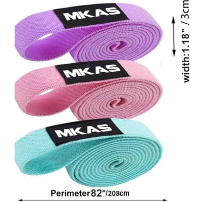Mkas Lange Weerstands Lusband Set Unisex Fitness Yoga Elastische Banden voor Thuis Gym Workout Heup Dij Squat Training