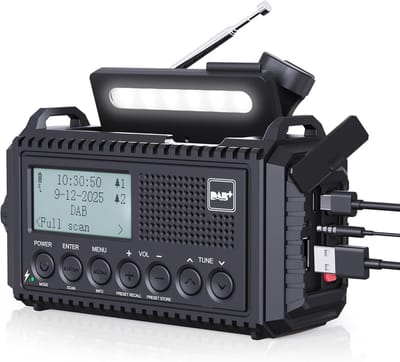 Digitale Radio - Draagbare Radio - Outdoor Avontuur - Noodstroom Functie - 5000 mAh - Zwart