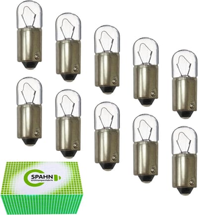10x 12V 2W Ba9s Gloeilampen Peer 12Volt 2Watt voor Voertuigen en Apparatuur