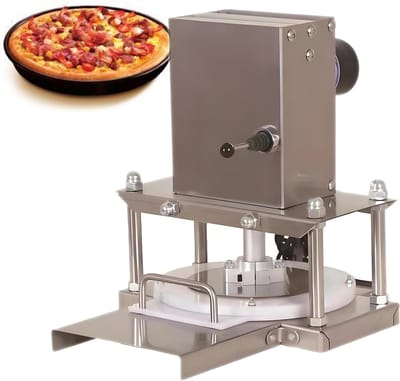 Deegpers Machine - Pizza Gebak - Snel Deeg Vormen - Elektrische Kracht - 22cm Plaat - Zilver