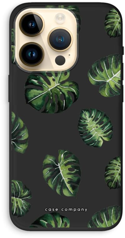 Case Company® - Hoesje geschikt voor iPhone 14 Pro hoesje - Tropische bladeren - Biologisch Afbreekbaar Telefoonhoesje - Bescherming alle Kanten en Schermrand
