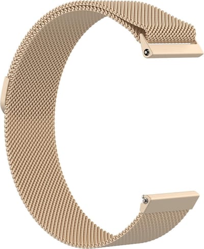 KELERINO. Milanees bandje geschikt voor Fitbit Versa (Lite) - Champagne