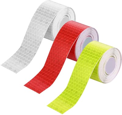 Famanu – Reflecterende tape set 3 rollen – 2 cm x 3 m – rood/geel/wit – waterdichte reflectorband