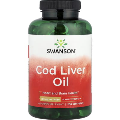 Kabeljauwleverolie, Dubbele Sterkte, 250 Softgels