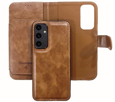 CaseMania Bookcase hoesje geschikt voor Samsung Galaxy A56 - Effen Bruin - Kunstleer - 2-in-1 Magnetisch Uitneembaar Design - 6 Pasvakjes 1 Steekvak