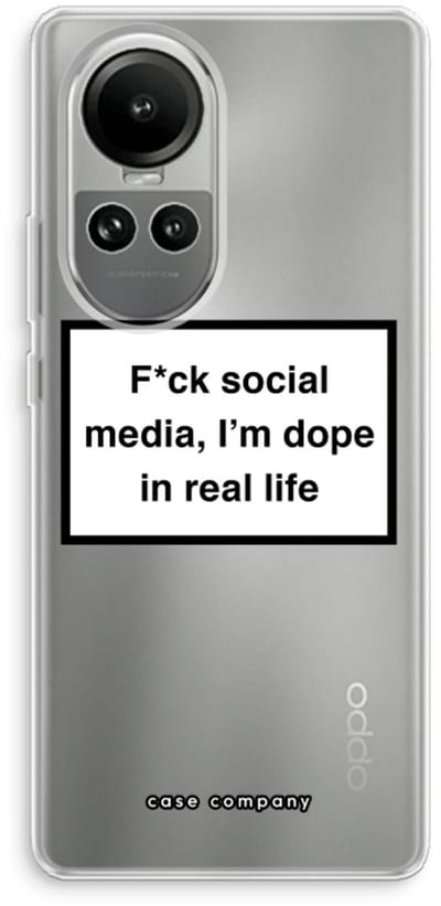Case Company® - Hoesje geschikt voor Oppo Reno 10 hoesje - I'm dope - Soft Cover Telefoonhoesje - Bescherming aan alle Kanten en Schermrand