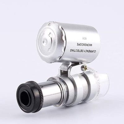 Allecto - Mini Metal Microscope - 60X Vergrootglas - Handzaam en