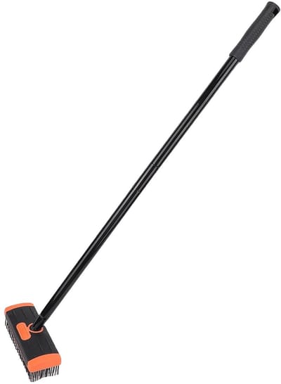 Onkruidborstel Set - Onkruidverwijderaar Patio - Terras Reinigen - Verstelbare Handgreep - 134 cm - Grijs
