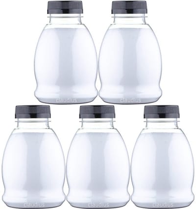 Scrubzout Perzik - 375 gram - Fles met zwarte dop - Set van 5 stuks - Hydraterende Lichaamsscrub