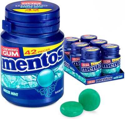 Mentos suikervrije kauwgom - Breeze Mint - 6 doosjes