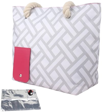 Dailygoods- Wijnboodschappentas Geïsoleerd - Drankdispenser - Lekvrije Picknicktas - Strand/Camping - 1,5 Liter Inhoud - Inclusief Schenktuit