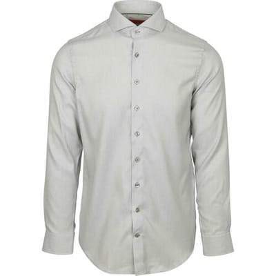 Suitable Overhemd Jacquard Luxe Groen - Maat 40 - Heren - Casual Shirt