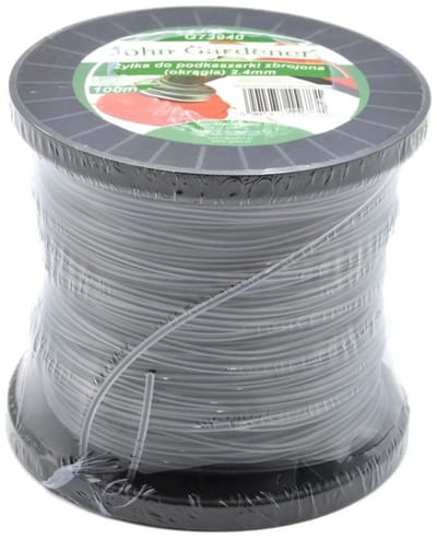 John Gardener Nylon trimmerlijn - versterkt - rond profiel - 2,4 mm - 100 m