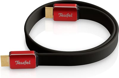 Teufel HDMI 2.0 platte kabel - Highspeed HDMI kabel - 2.0 specificaties: 4K 50/60p en 4K 3D 0.75m - zwart
