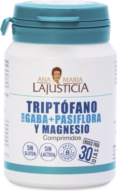Food Supplement Ana María Lajusticia Triptofano Con Gaba Pasiflora Y Magnesio 60 Units