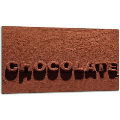 TMK ArtDeko - Glazen Snijplank - 52x30cm - Chocolade Motief - Hitte- en Krasbestendig