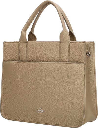 Charm London Princeton Handtas Crossbody Schoudertas - Stijlvol & Elegant - Fashion Bag - Lichttaupe