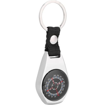 Boussole manuelle professionnelle durable en alliage de zinc pour le camping, la randonnée, les sports de plein air black