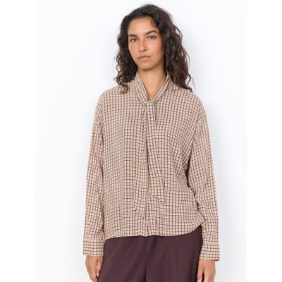 Soyaconcept Sc-halia 2-aop blouse m.brown