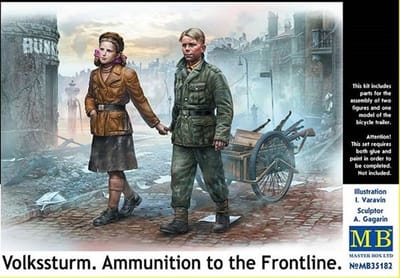 Master Box Modelbouwpakket Militaire voertuigen - 35182 Volkssturm - Munitie naar de frontlinie - WWII - Figuren Plastic - 1:35 - Modelbouw