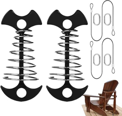 Terraspanten set - Buitenmeubilair haringen - Stabiele bevestiging buiten - Roestwerend aluminium - 2 stuks - Aluminium