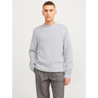 Jack & Jones Milano Stitch Katoenen Grijze Sweatshirt voor Mannen