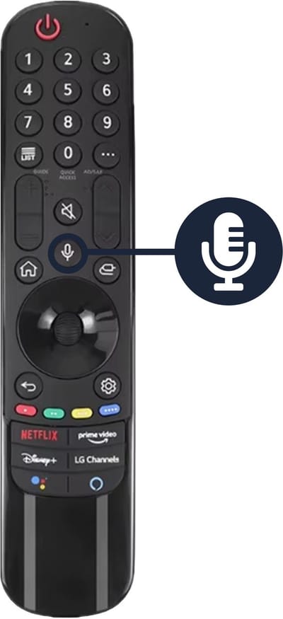 Bedienbaas Afstandsbediening geschikt voor LG AKB76036509 (Voice) - Geschikt voor OLED, QLED, NanoCell & 4K UHD Smart TV’s