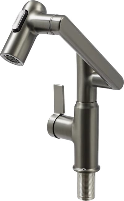 Badkamerkraan - Wastafelkraan - Voor badkamer en keuken - Met LED-temperatuurindicator - Grijs