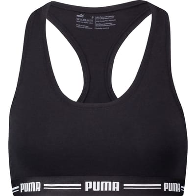 Puma - Maat S - Iconic Racerback Bra - Racerback Sport Beha Zwart
