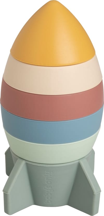 Baby's Only Siliconen stapelraket - Stapeltoren - Stapelbekers - Baby speelgoed - Opal - Baby cadeau