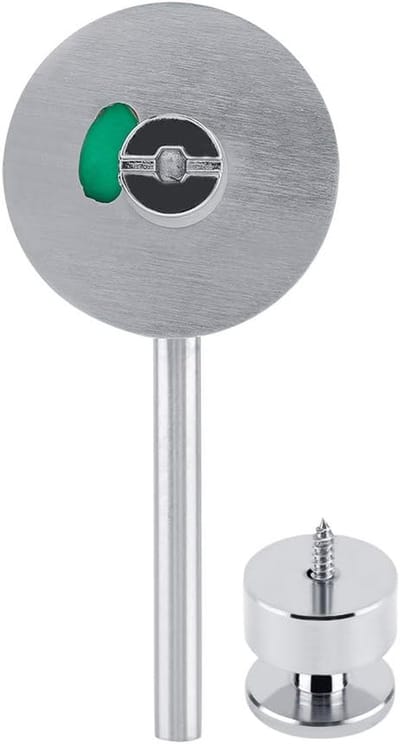 Indicator Deurslot - Privacy Slot - Toilet Bezetting Aangeven - Zinklegering Materiaal - 11 x 7 x 7 cm - Zilver
