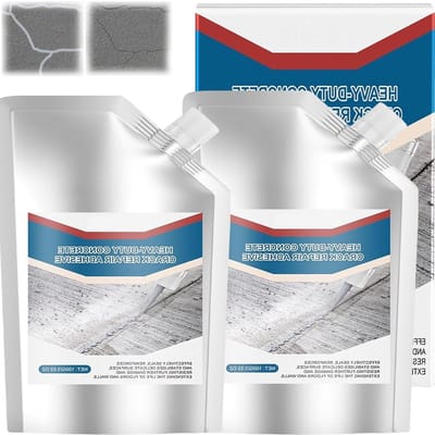 Beton Scheur Reparatie - Betonvuller Sealer - Opritten Terrassen Repareren - Waterdichte Cementformule - 2 Stuks - Grijs