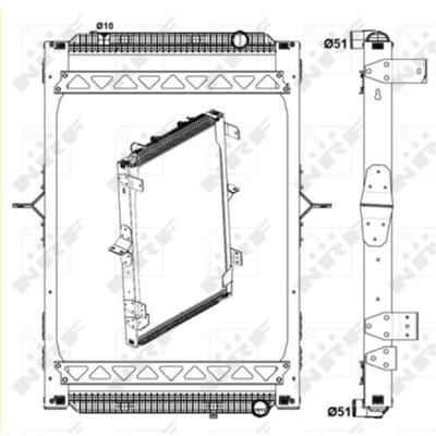 Radiator, motorkoeling NRF 58404