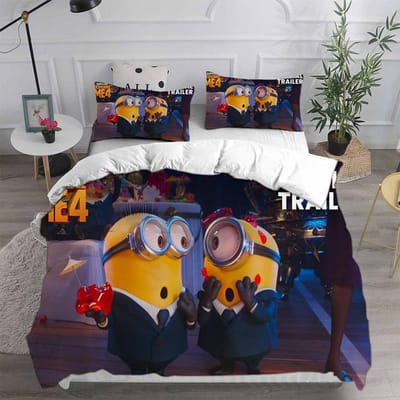Verschrikkelijke Ikke 4 Beddengoedsets Dekbed Quilt Bedovertrek Dekbedovertrek Kussensloop 2-3 Delige Sets Kinderen Volwassen Maat EU Single 135x200cm