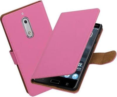 BestCases.nl Nokia 5 Effen booktype hoesje Roze