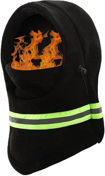 Dailygoods- Bivakmuts Thermo - Winddicht - Ademend - Zwart - Skimasker - Reflecterende Streep - Lichtgewicht 33 x 27 cm - Balaclava