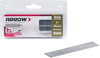 Brad Nagels - Stalen Spijkers - Kasten Monteren - 1 Inch Lengte - 2000 Stuks - Wit