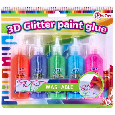 Toi-toys Glitterlijmtubes 5 Stuks