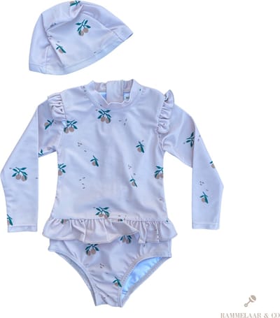 Rammelaar&Co UV-badpak Olive Charm – Badpak Meisjes – Maat 18-24 maanden