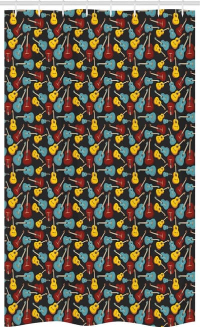 ABAKUHAUS Duschvorhang 57048 – 120x180 cm – Stoff, Multicolor, 12 Haken