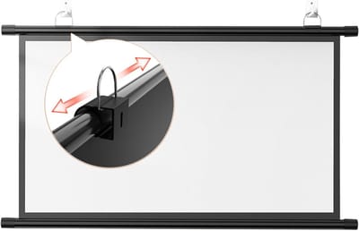 Projectiescherm - Filmscherm - Thuisbioscoop - Kreukvrij Glasvezel - 50 inch - Zwart