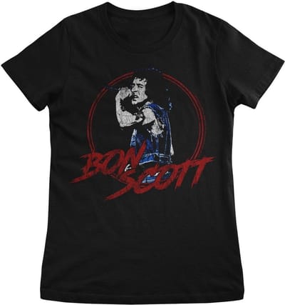 AC/DC Dames- Bon Scott -Live Girly T-shirt PS-5-BSCT001-H94-9