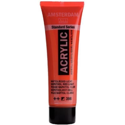Peinture acrylique - Amsterdam - Standard - 20 ml - Rosso Naftolo Chiaro - Satiné
