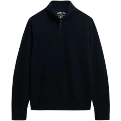 Superdry - Klassieke Essential trui met halve rits - Heren - Truien