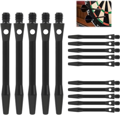 Dartschachten Set - Metalen Shafts - Darts Spelen - Universeel Schroefdraad - 45 mm Lengte - Zwart
