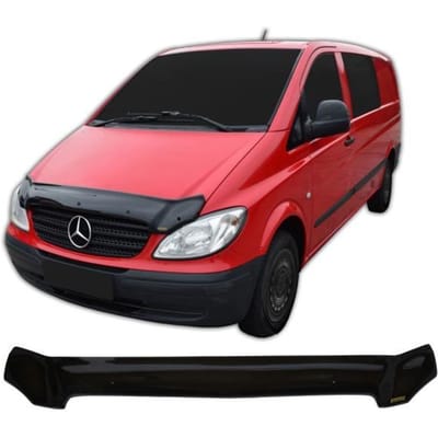 Motorkapspoiler - SCOUTT - Mercedes Viano 2002-2014 - ABS - Eenvoudige installatie - Zwart/Rood zwart