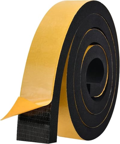 Zelfklevende Schuimrubberen Tape 50mm Breed 12mm Dik EVA Weerstrip voor Geluiddemping, Vibrationpreventie en Shockproof Toepassingen in Ramen, Deuren en Voertuigen