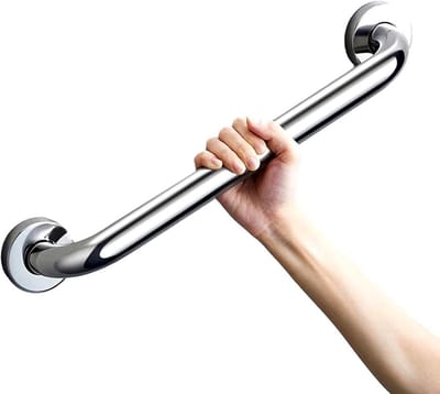 Badkamergreep - Steungreep Veiligheid - Veilig Douchen - Roestvrij Staal - 60 cm - Zilver